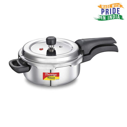 Prestige Deluxe Alpha Svachh Stainless Steel Induction Base Outer Lid Pressure Cooker, 3 Litres