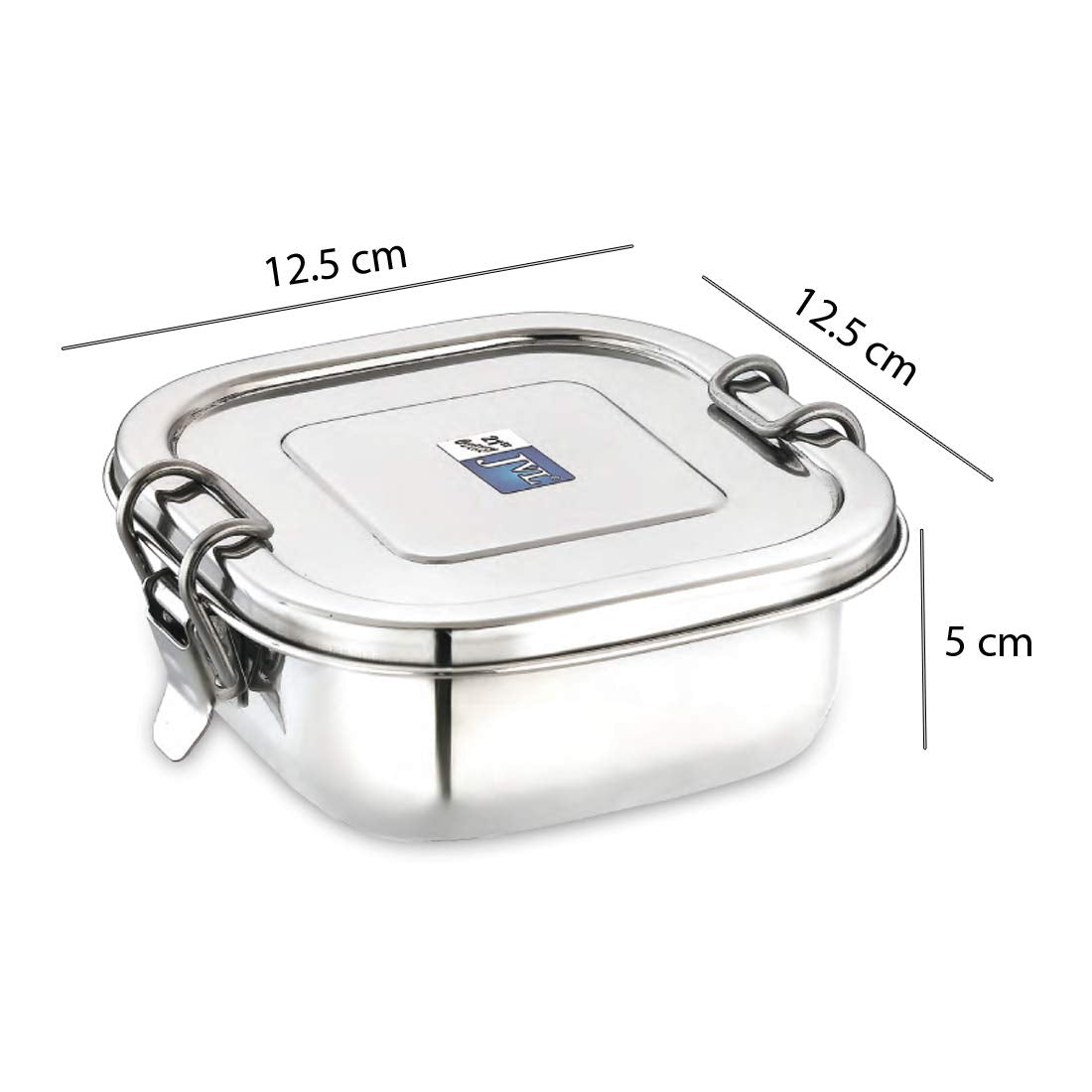 JVL Leakproof Square Stainless Steel Lunch Box with Silicone Gasket and Stainless Steel Inner Plate