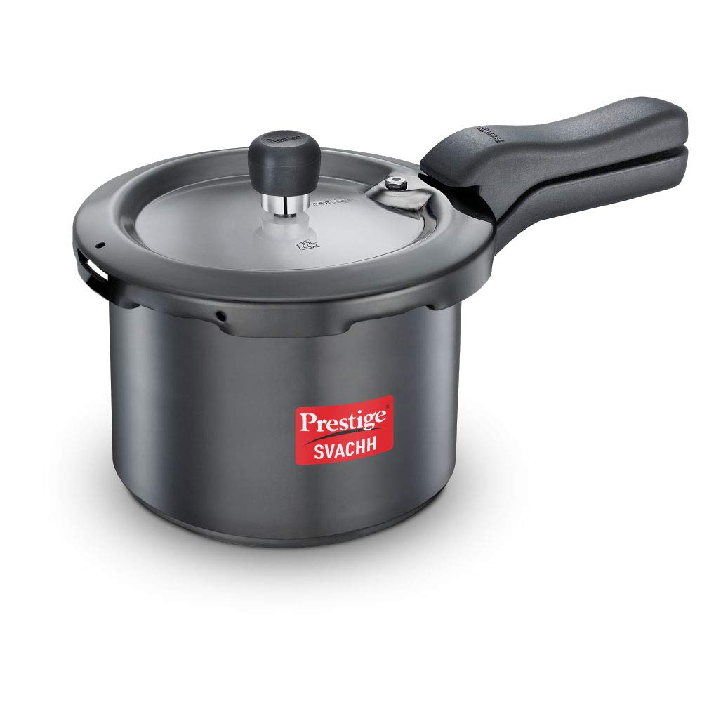 Prestige Svachh Hard Anodised Aluminium Induction Base Outer Lid Pressure Cooker, 3 Litres