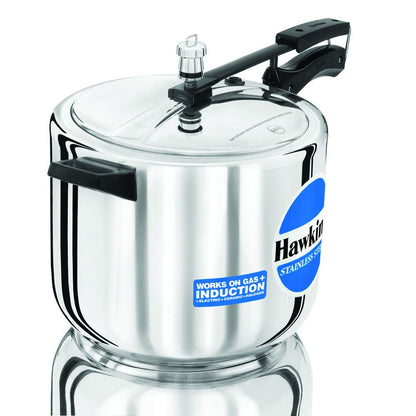 Hawkins Stainless Steel Induction Base Inner Lid Pressure Cooker, 10 Litres