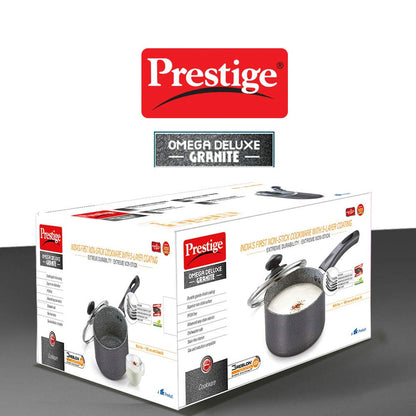 Prestige Omega Deluxe Granite Aluminium Induction Base Non-Stick Milk Pan