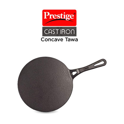 Prestige Cast Iron Concave Tawa, 250MM