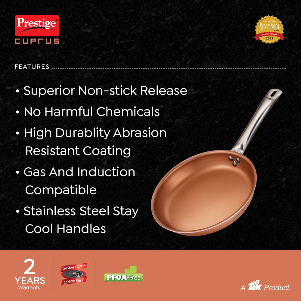 Prestige Cuprus Aluminium Induction Base Non-Stick Fry Pan