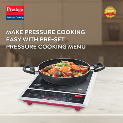 Prestige PIC 31.0 V4 Microcrystal Glass Panel Induction Cooktop, 2000W