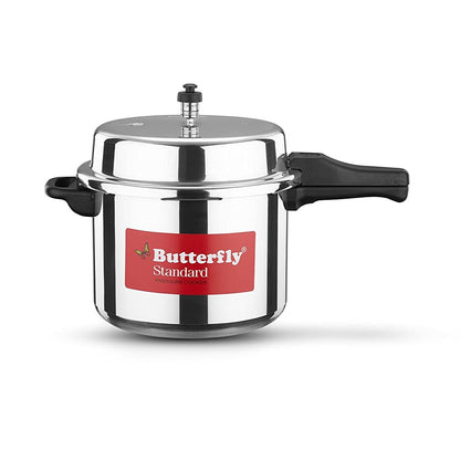 Butterfly Standard Aluminium Induction Base Outer Lid Pressure Cooker, 7.5 Litres