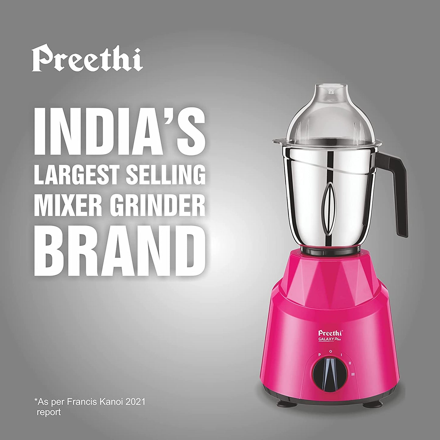 Preethi Galaxy Plus MG-250 Mixer grinder, 750W, 4 Jar