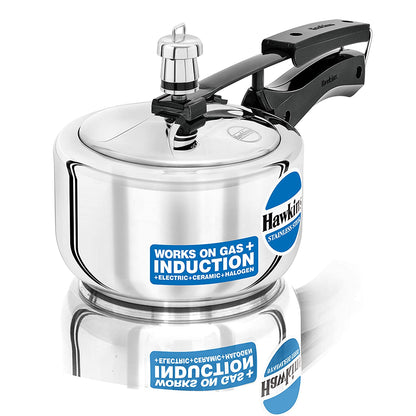 Hawkins Stainless Steel Induction Base Inner Lid Pressure Cooker, 1.5 Litres