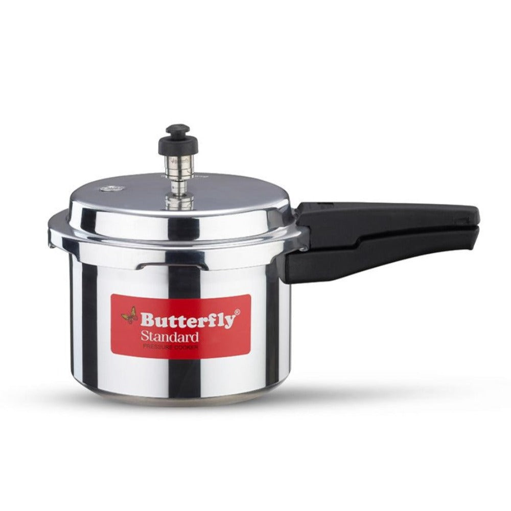 Butterfly Standard Aluminium Inducction Base Outer Lid Pressure Cooker, 3 Litres