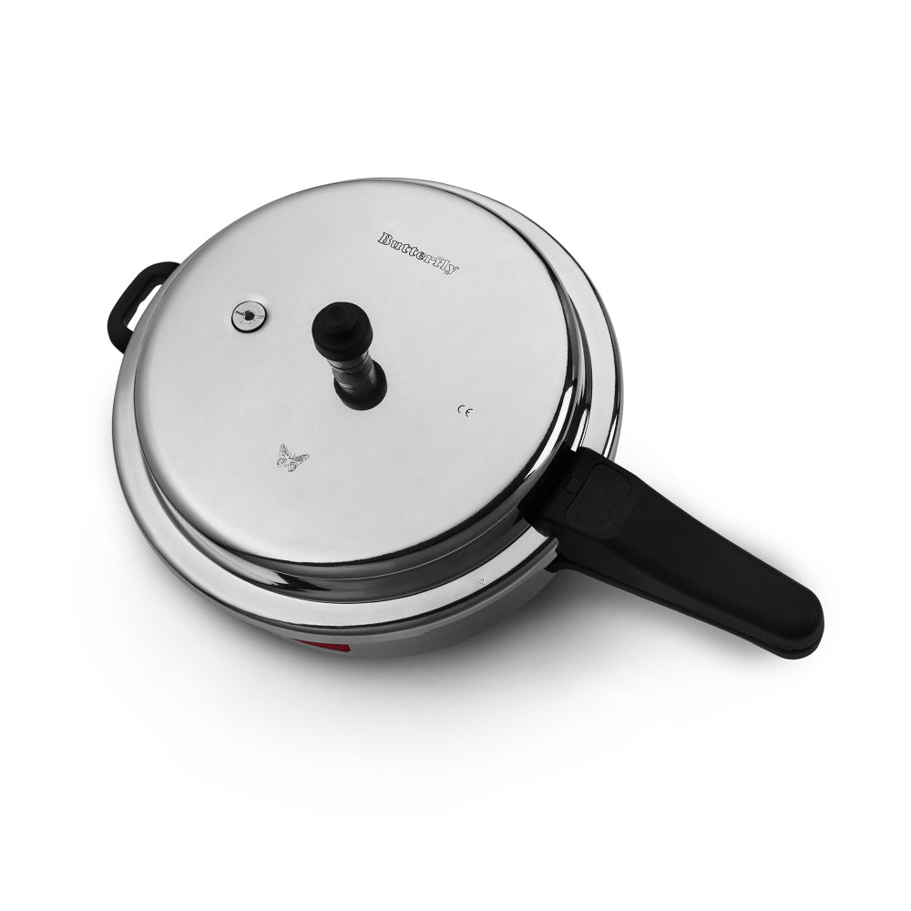 Butterfly Standard Aluminum Induction Base Outer Lid Pressure Cooker, 5 Litres