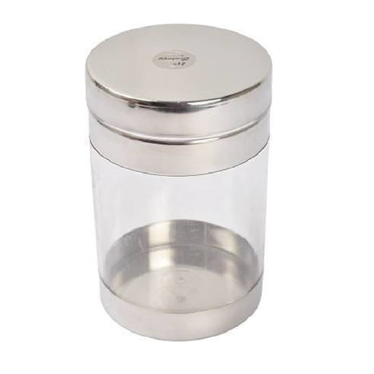 JVL Twister Clear Stainless Steel Canister