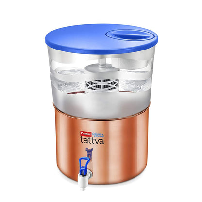 Prestige Clean Home Tattva 2.1 CU ST Copper Straight Wall Gravity Water Purifier, 16 Litres