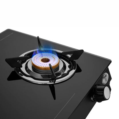 Preethi Blu Flame Sparkle Power Duo GTS-403 Toughened Glass Top Gas Stove, 3 Burner