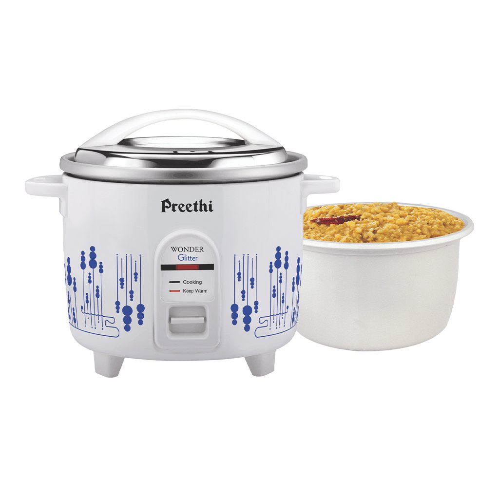 Preethi Wonder Electric Rice Cooker, 1.8 Litres Double Pan