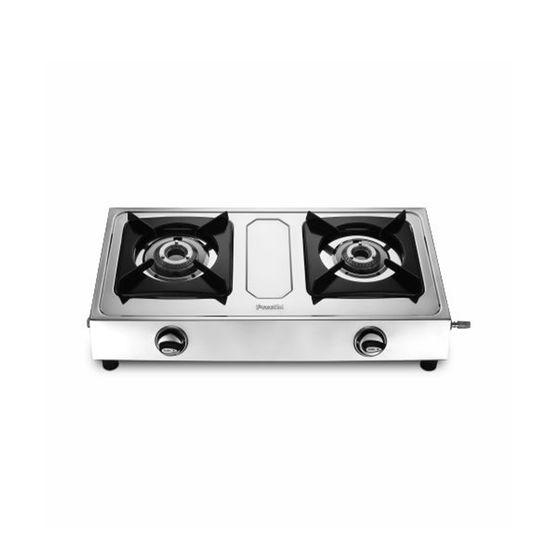 Preethi Glare SSGS-007 Stainless Steel Gas Stove, 2 Burner