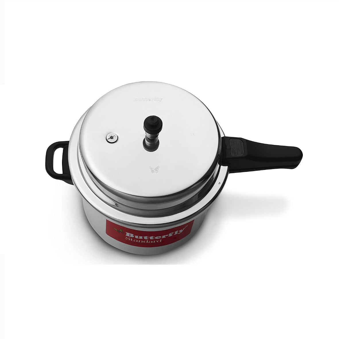 Butterfly Standard Aluminium Induction Base Outer Lid Pressure Cooker, 7.5 Litres