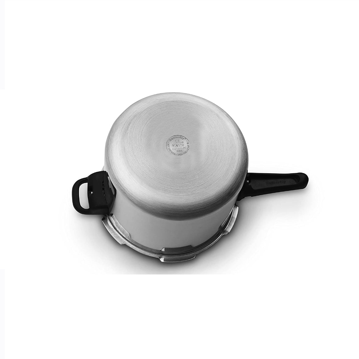 Butterfly Standard Aluminium Induction Base Outer Lid Pressure Cooker, 10 Litres