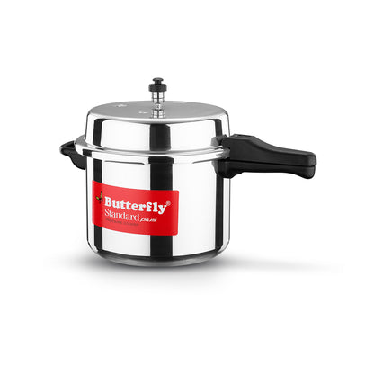 Butterfly Standard Plus Aluminium Induction Base Outer Lid Pressure Cooker, 10 Litres