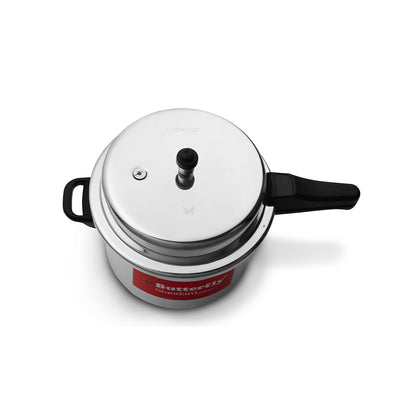 Butterfly Standard Plus Aluminium Induction Base Outer Lid Pressure Cooker, 10 Litres