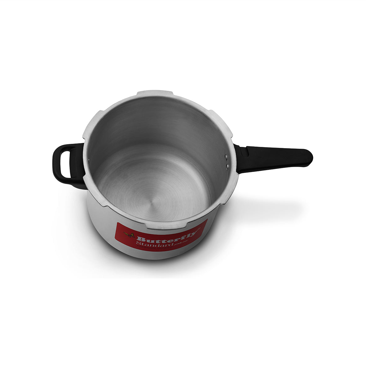 Butterfly Standard Plus Aluminium Induction Base Outer Lid Pressure Cooker, 10 Litres