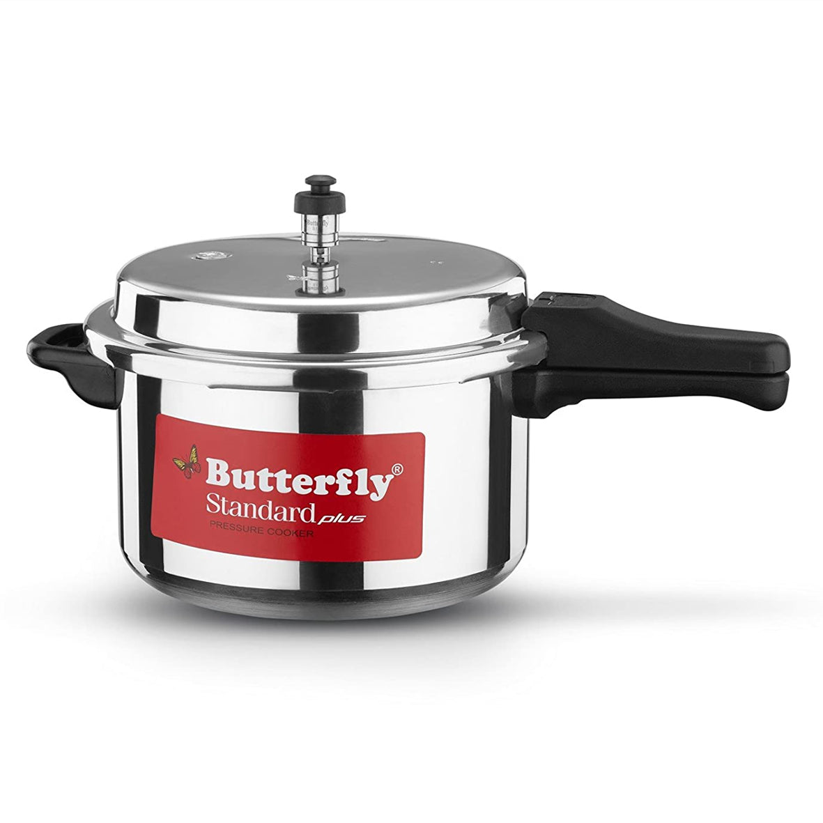 Butterfly Standard Plus Aluminium Induction Base Outer Lid Pressure Cooker, 7.5 Litres