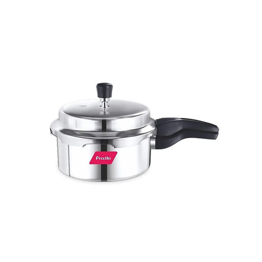 Preethi PC-011 Stainless Steel Induction Base Outer Lid Pressure Cooker, 3 Litres
