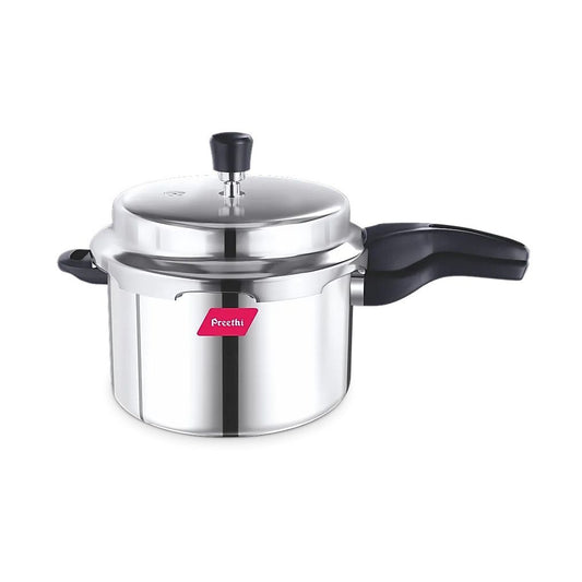 Preethi PC-012 Stainless Steel Induction Base Outer Lid Pressure Cooker, 5 Litres