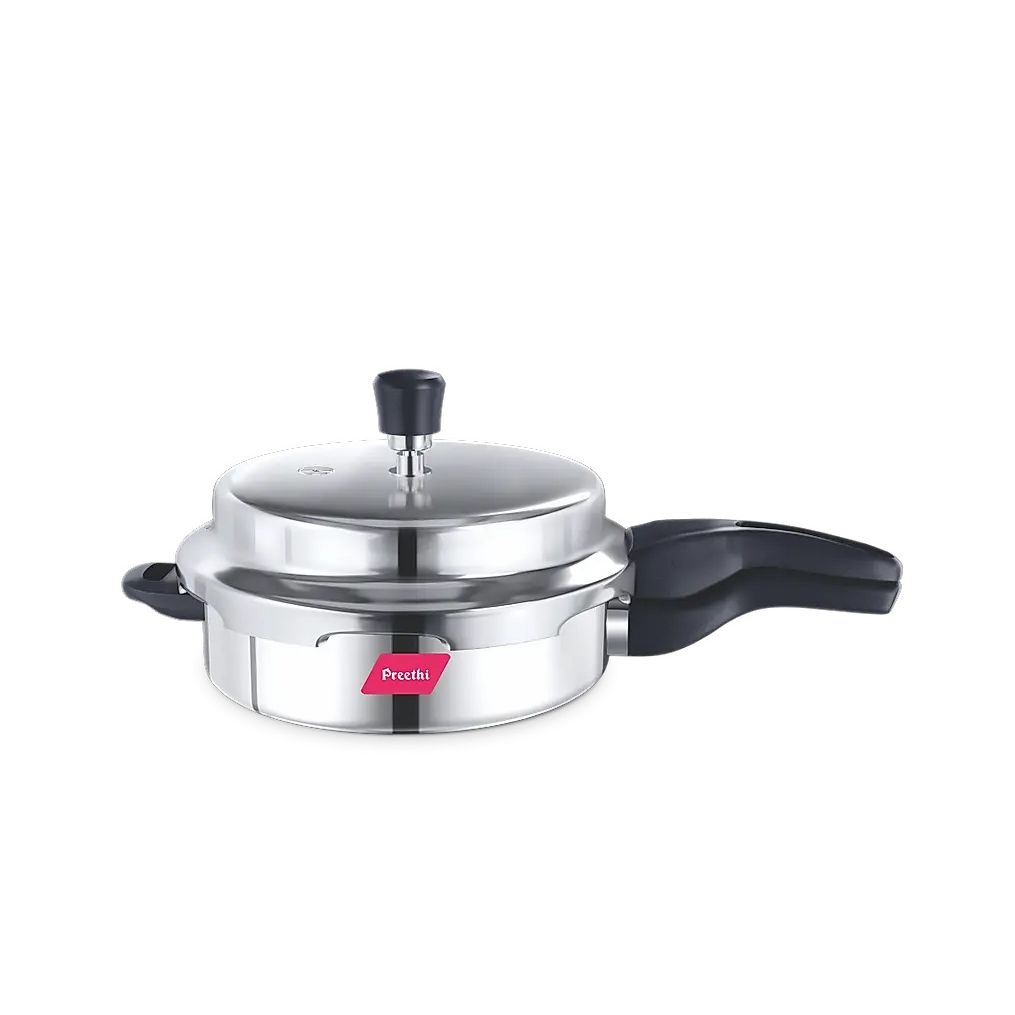 Preethi PC-013 Stainless Steel Induction Base Outer Lid Pressure Cooker Pan, 3 Litres