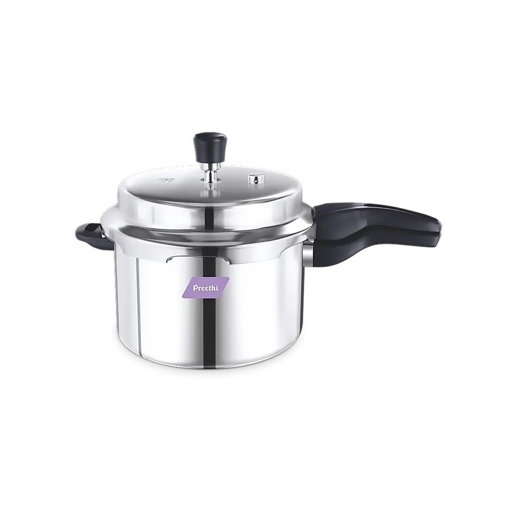 Preethi PC-016 TriPly Stainless Steel Induction Base Outer Lid Pressure Cooker, 4.5 Litres
