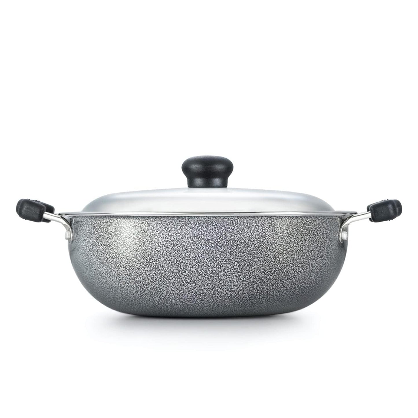 Prestige Omega Select Plus Non-Stick Round Base Kadai with Lid, 170MM
